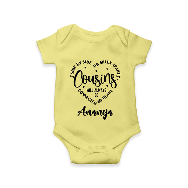 Cousin Connection Romper / Onesie | Customizable Baby Clothing - PASTEL YELLOW - New Born (Chest 14")