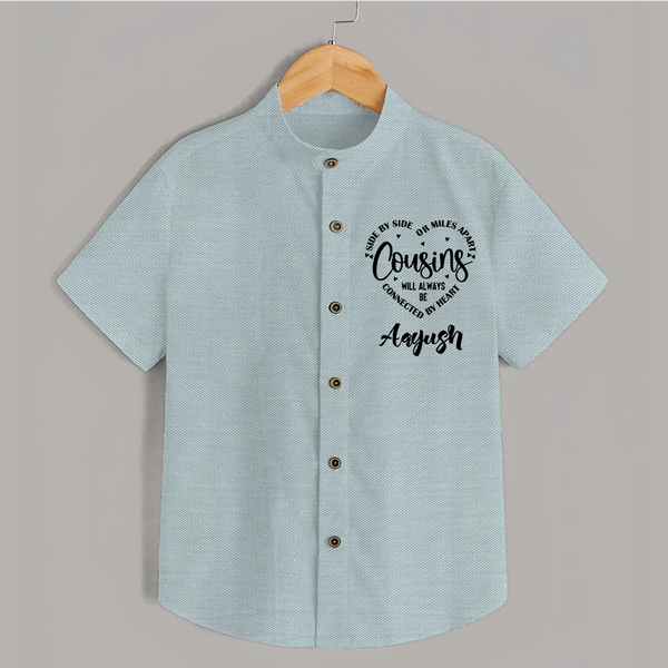 Cousin Connection Shirt | Customizable Baby Clothing - ARCTIC BLUE - 0 - 6 Months Old (Chest 23")