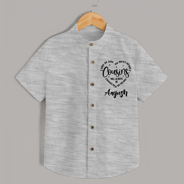 Cousin Connection Shirt | Customizable Baby Clothing - GREY - 0 - 6 Months Old (Chest 23")