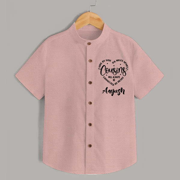Cousin Connection Shirt | Customizable Baby Clothing - PEACH - 0 - 6 Months Old (Chest 23")