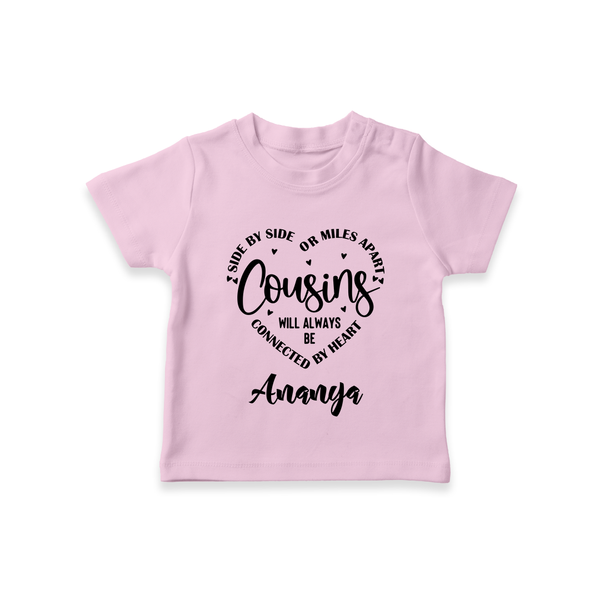 Cousin Connection T-Shirt | Customizable Baby Clothing - BABY PINK - 0-5 Months Old (Chest 17")