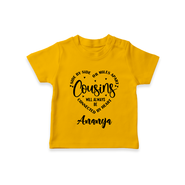Cousin Connection T-Shirt | Customizable Baby Clothing - CHROME YELLOW - 0-5 Months Old (Chest 17")