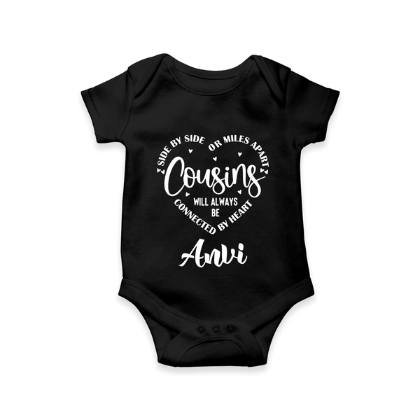 Cousin Connection Romper / Onesie | Customizable Baby Clothing - BLACK - New Born (Chest 14")