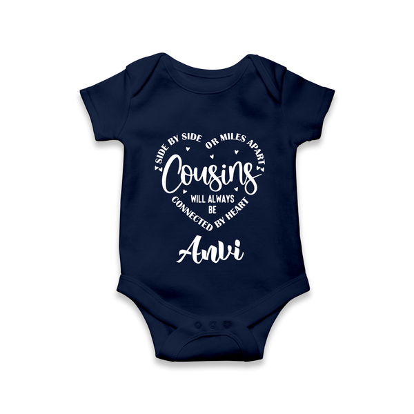 Cousin Connection Romper / Onesie | Customizable Baby Clothing - NAVY BLUE - New Born (Chest 14")