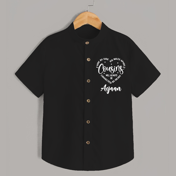 Cousin Connection Shirt | Customizable Baby Clothing - BLACK - 0 - 6 Months Old (Chest 23")