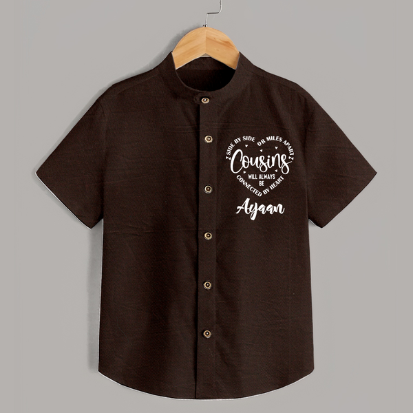 Cousin Connection Shirt | Customizable Baby Clothing - CHOCOLATE BROWN - 0 - 6 Months Old (Chest 23")