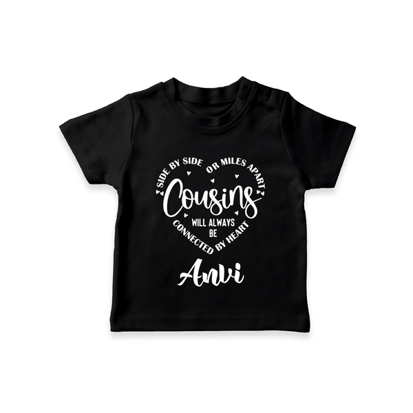 Cousin Connection T-Shirt | Customizable Baby Clothing - BLACK - 0-5 Months Old (Chest 17")