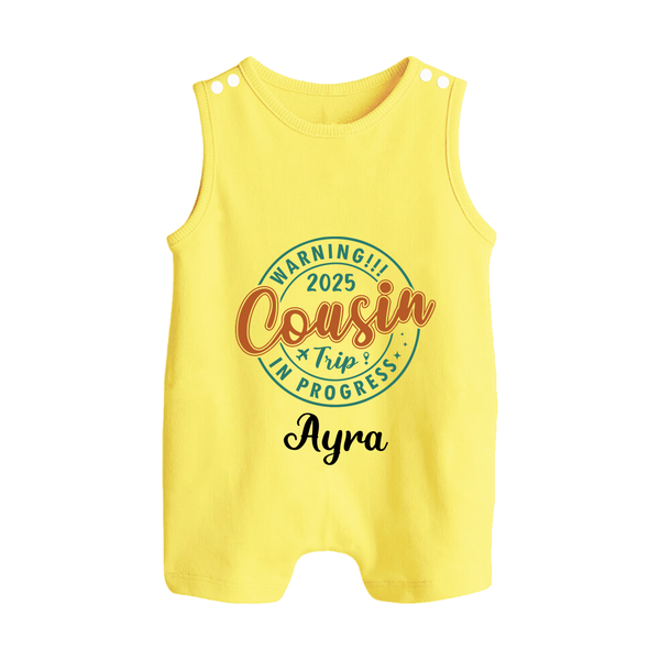 My First Cousin Bond Romper Suit / Sleeveless Romper | Celebrate Family Ties - PASTEL YELLOW - 0 - 5 Months Old (Chest 18")