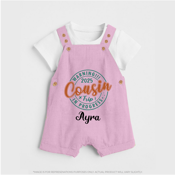 My First Cousin Bond Dungaree Set | Celebrate Family Ties - BABY PINK - 0 - 5 Months Old (Chest 18")