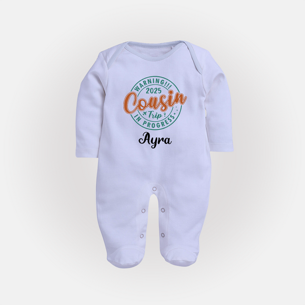 My First Cousin Bond Sleep Suit / Full Sleeve Bodysuit | Celebrate Family Ties - BABY BLUE - New Born (Chest 7.5")
