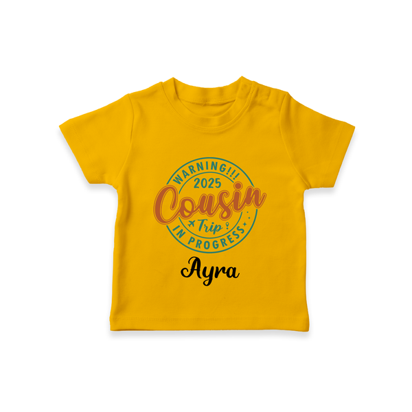 My First Cousin Bond T-Shirt | Celebrate Family Ties - CHROME YELLOW - 0-5 Months Old (Chest 17")