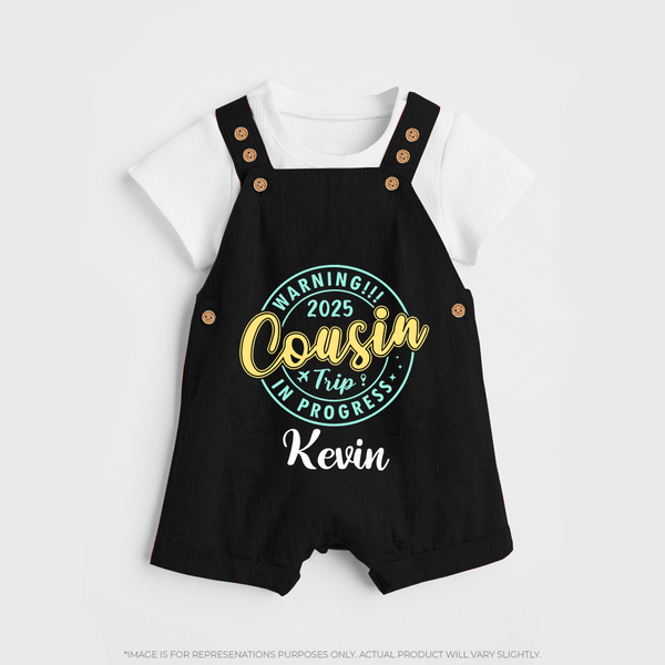 My First Cousin Bond Dungaree Set | Celebrate Family Ties - BLACK - 0 - 5 Months Old (Chest 18")