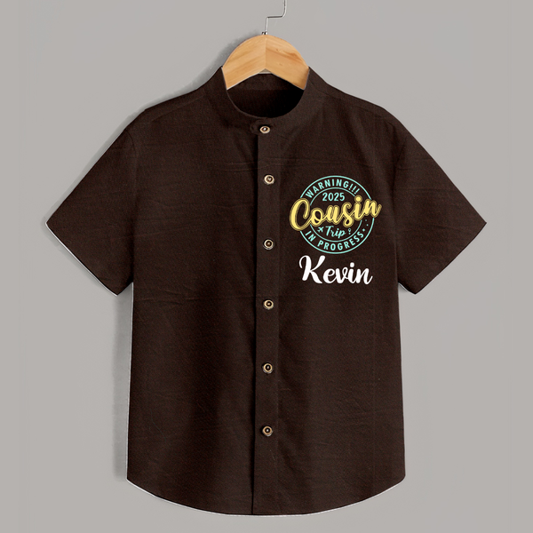 My First Cousin Bond Shirt | Celebrate Family Ties - CHOCOLATE BROWN - 0 - 6 Months Old (Chest 23")