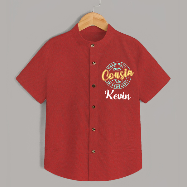 My First Cousin Bond Shirt | Celebrate Family Ties - RED - 0 - 6 Months Old (Chest 23")