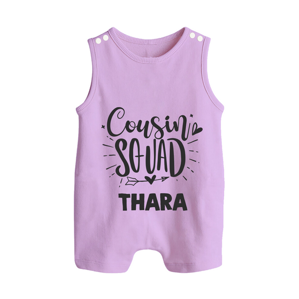Cousin Squad Cotton Romper Suit / Sleeveless Romper | Personalized Baby Wear - LILAC - 0 - 5 Months Old (Chest 18")