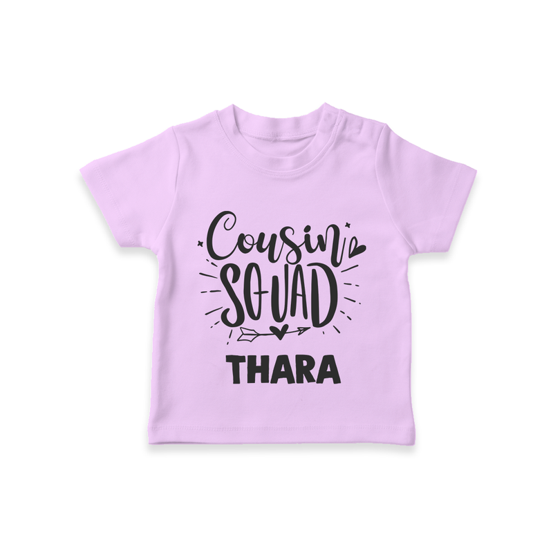 Cousin Squad Cotton T-Shirt | Personalized Baby Wear - LILAC - 0-5 Months Old (Chest 17")