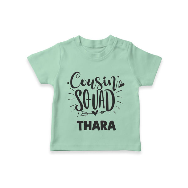 Cousin Squad Cotton T-Shirt | Personalized Baby Wear - MINT GREEN - 0-5 Months Old (Chest 17")