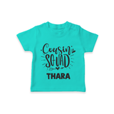 Cousin Squad Cotton T-Shirt | Personalized Baby Wear - TEAL - 0-5 Months Old (Chest 17")
