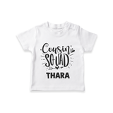Cousin Squad Cotton T-Shirt | Personalized Baby Wear - WHITE - 0-5 Months Old (Chest 17")