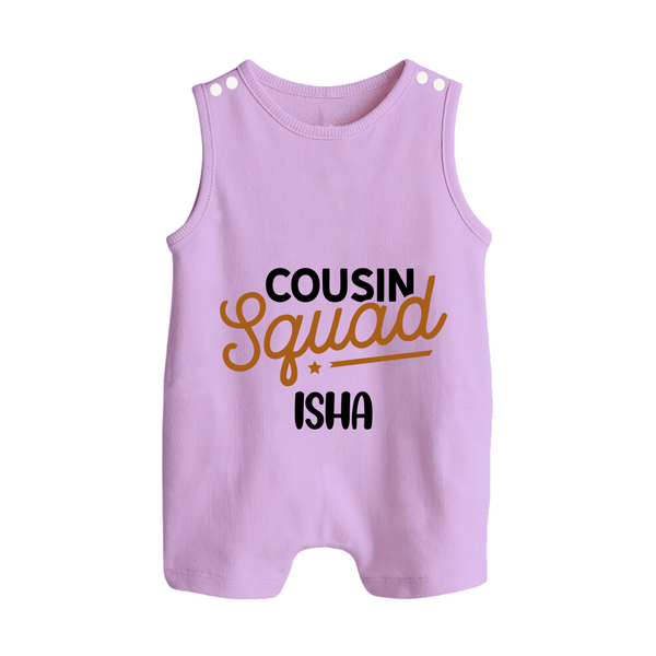 Tiny Cousin Team Romper Suit / Sleeveless Romper | Personalized Infant Apparel - LILAC - 0 - 5 Months Old (Chest 18")