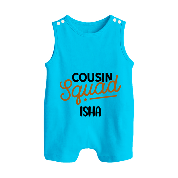 Tiny Cousin Team Romper Suit / Sleeveless Romper | Personalized Infant Apparel - SKY BLUE - 0 - 5 Months Old (Chest 18")