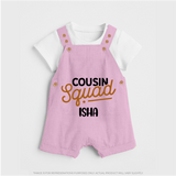 Tiny Cousin Team Dungaree Set | Personalized Infant Apparel - BABY PINK - 0 - 5 Months Old (Chest 18")
