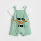 Tiny Cousin Team Dungaree Set | Personalized Infant Apparel - MINT GREEN - 0 - 5 Months Old (Chest 18")