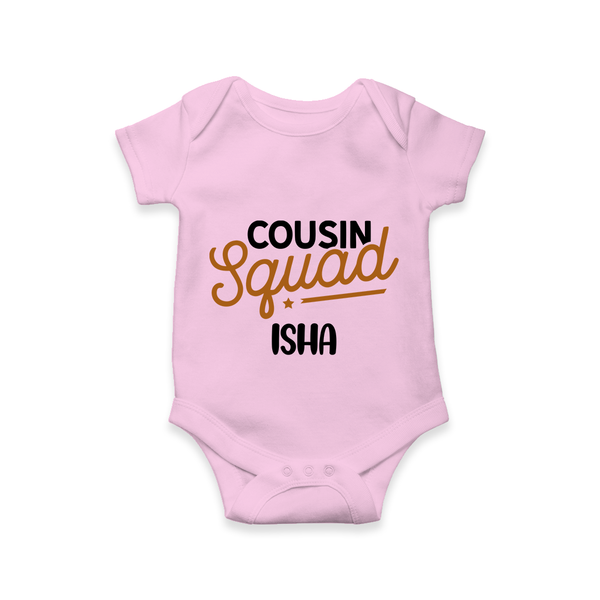 Tiny Cousin Team Romper / Onesie | Personalized Infant Apparel - BABY PINK - New Born (Chest 14")