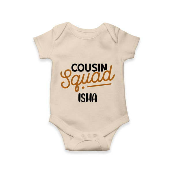 Tiny Cousin Team Romper / Onesie | Personalized Infant Apparel - IVORY - New Born (Chest 14")