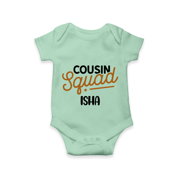 Tiny Cousin Team Romper / Onesie | Personalized Infant Apparel - MINT GREEN - New Born (Chest 14")