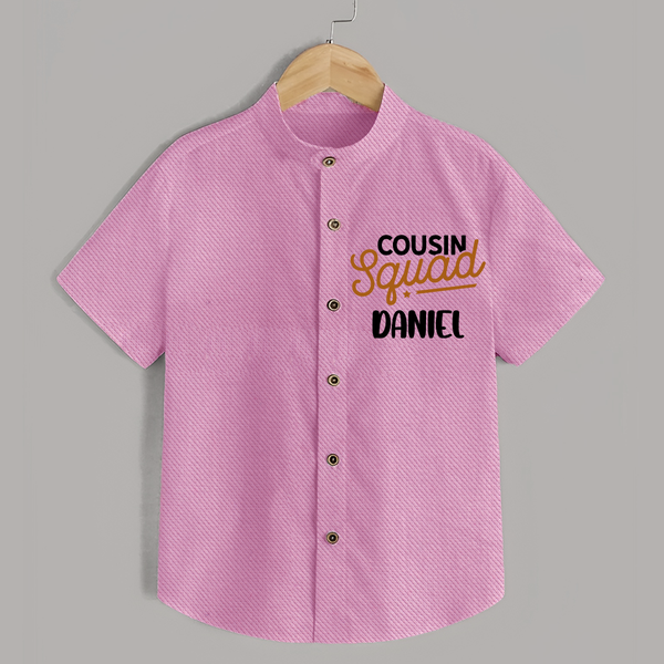 Tiny Cousin Team Shirt | Personalized Infant Apparel - BABY PINK - 0 - 6 Months Old (Chest 23")
