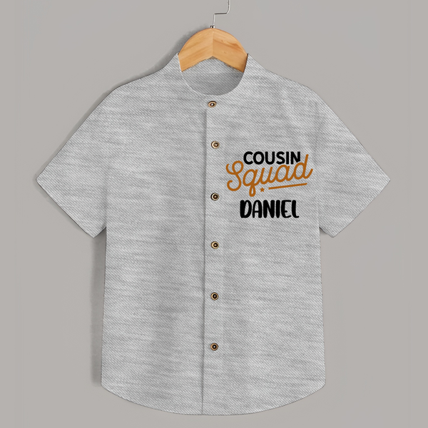 Tiny Cousin Team Shirt | Personalized Infant Apparel - GREY - 0 - 6 Months Old (Chest 23")