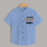 Tiny Cousin Team Shirt | Personalized Infant Apparel - SKY BLUE - 0 - 6 Months Old (Chest 23")
