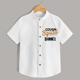 Tiny Cousin Team Shirt | Personalized Infant Apparel - WHITE - 0 - 6 Months Old (Chest 23")