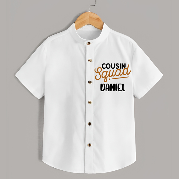 Tiny Cousin Team Shirt | Personalized Infant Apparel - WHITE - 0 - 6 Months Old (Chest 23")