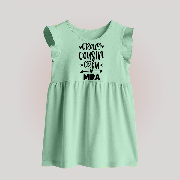 Cousin Charm Baby Frock Outfit | Celebrate the Cousin Bond - MINT GREEN - 0 - 3 Months Old (Chest 17")