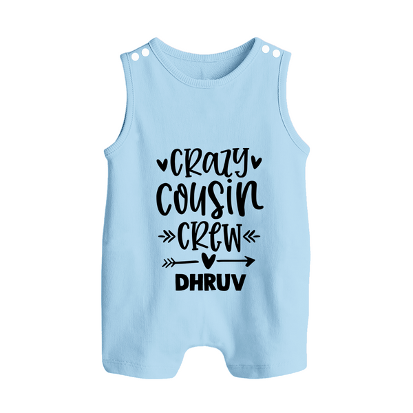 Cousin Charm Romper Suit / Sleeveless Romper Outfit | Celebrate the Cousin Bond - BABY BLUE - 0 - 5 Months Old (Chest 18")