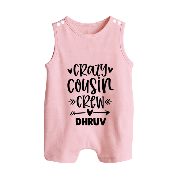 Cousin Charm Romper Suit / Sleeveless Romper Outfit | Celebrate the Cousin Bond - BABY PINK - 0 - 5 Months Old (Chest 18")