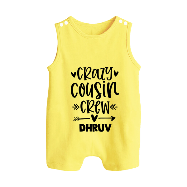 Cousin Charm Romper Suit / Sleeveless Romper Outfit | Celebrate the Cousin Bond - PASTEL YELLOW - 0 - 5 Months Old (Chest 18")