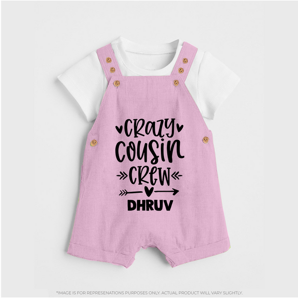 Cousin Charm Dungaree Set Outfit | Celebrate the Cousin Bond - BABY PINK - 0 - 5 Months Old (Chest 18")