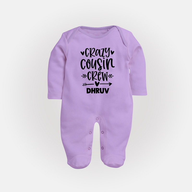Cousin Charm Sleep Suit / Full Sleeve Bodysuit Outfit | Celebrate the Cousin Bond - LILAC - New Born (Chest 7.5")