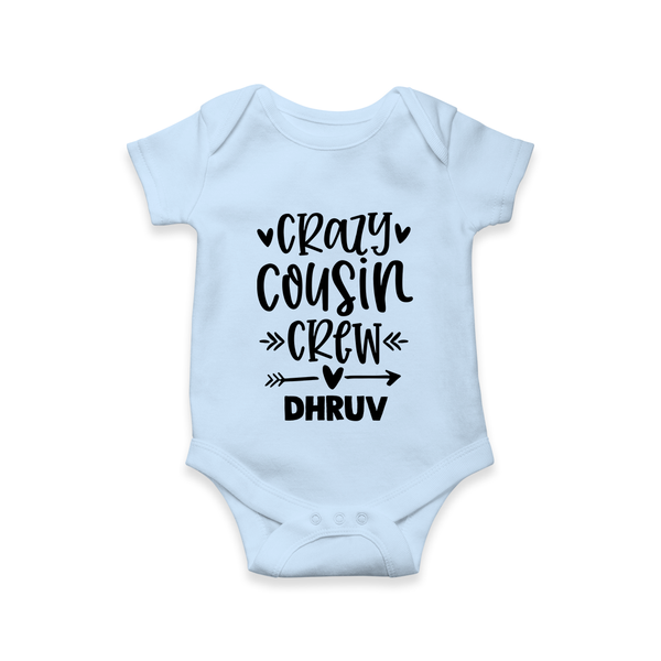 Cousin Charm Romper / Onesie Outfit | Celebrate the Cousin Bond - BABY BLUE - New Born (Chest 14")