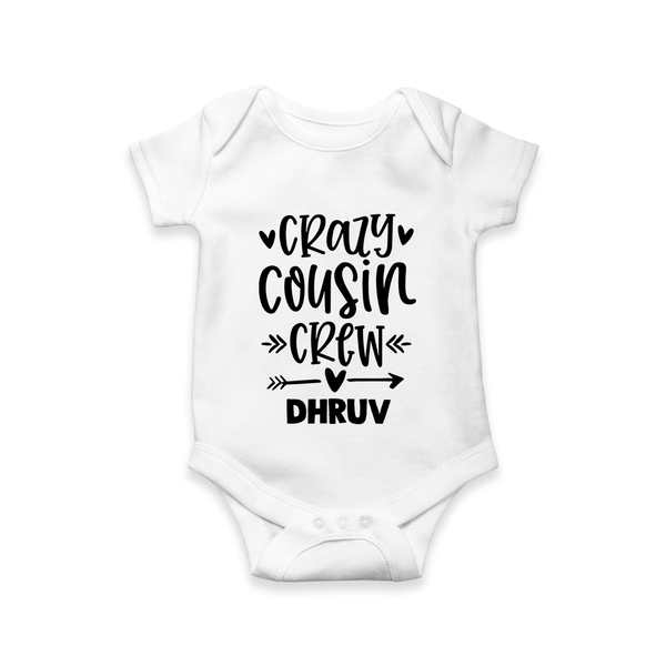 Cousin Charm Romper / Onesie Outfit | Celebrate the Cousin Bond - WHITE - New Born (Chest 14")