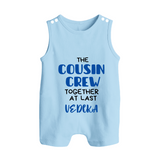 Cousin Love Romper Suit / Sleeveless Romper Outfit | Soft Cotton for Infants - BABY BLUE - 0 - 5 Months Old (Chest 18")