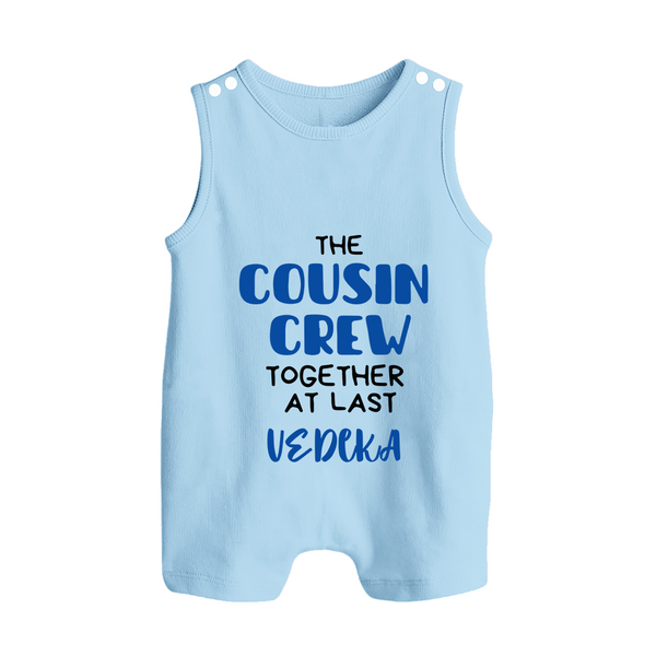 Cousin Love Romper Suit / Sleeveless Romper Outfit | Soft Cotton for Infants - BABY BLUE - 0 - 5 Months Old (Chest 18")