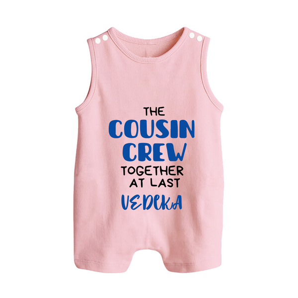 Cousin Love Romper Suit / Sleeveless Romper Outfit | Soft Cotton for Infants - BABY PINK - 0 - 5 Months Old (Chest 18")