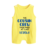 Cousin Love Romper Suit / Sleeveless Romper Outfit | Soft Cotton for Infants - PASTEL YELLOW - 0 - 5 Months Old (Chest 18")