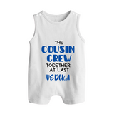 Cousin Love Romper Suit / Sleeveless Romper Outfit | Soft Cotton for Infants - WHITE - 0 - 5 Months Old (Chest 18")