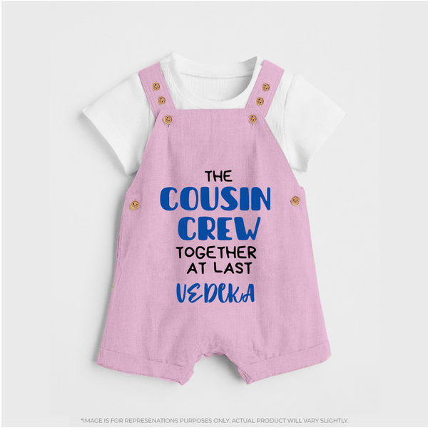 Cousin Love Dungaree Set Outfit | Soft Cotton for Infants - BABY PINK - 0 - 5 Months Old (Chest 18")