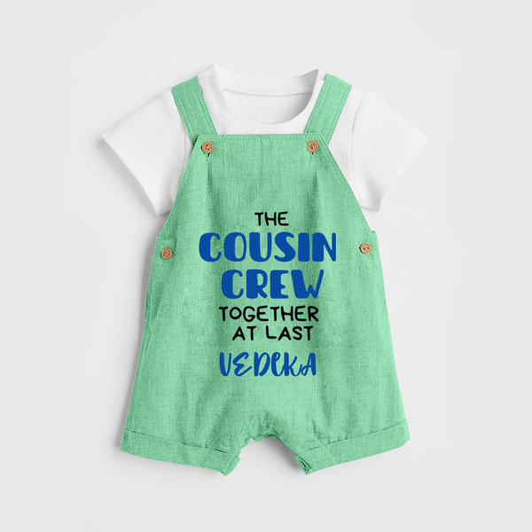 Cousin Love Dungaree Set Outfit | Soft Cotton for Infants - GREEN - 0 - 5 Months Old (Chest 18")